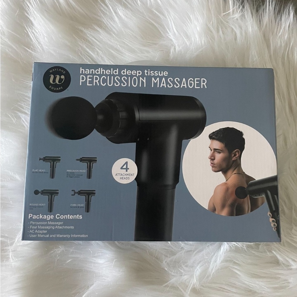 Handheld Deep Tissue Percussion Massager - Black